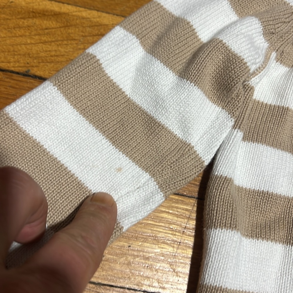 Burberry Tan and White Striped Kids Hoodie - Picture 11 of 14